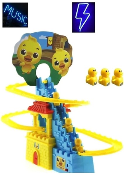 Sesli Işıklı Merdivenden Kayan Dön Dolaş Ördek Oyunu modelleri