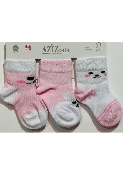 3'lü Çorap Kız Çocuk Ayıcık Desen