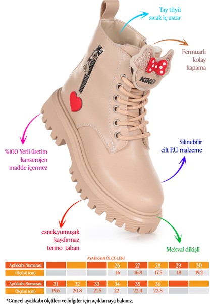 Bella Günlük Fermuarlı Kız Çocuk Bot Ayakkabı fiyatları