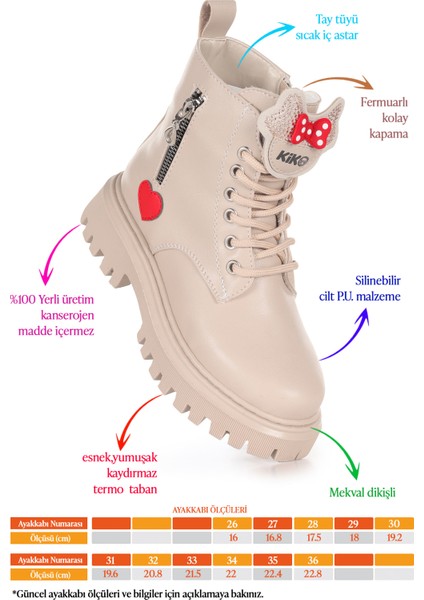 Bella Günlük Fermuarlı Kız Çocuk Bot Ayakkabı fiyatları