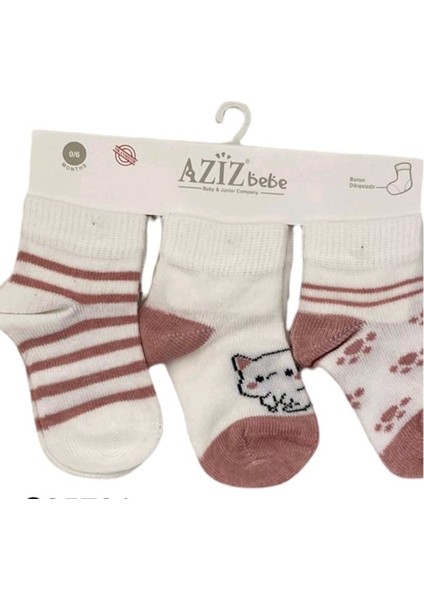 3'lü Kız Bebek Çorap
