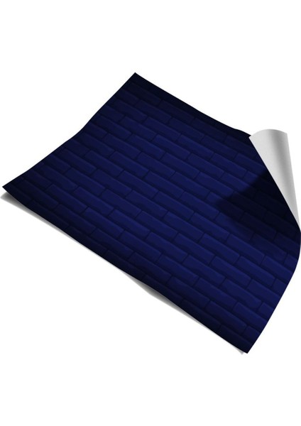 Mutfak Tezgah Arası Kendinden Yapışkanlı Folyo Tuğla Taş Lacivert 60 cm x 100 cm modelleri