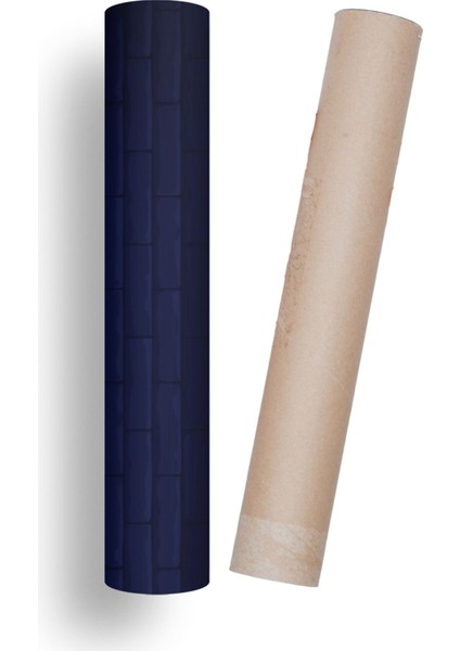 Mutfak Tezgah Arası Kendinden Yapışkanlı Folyo Tuğla Taş Lacivert 60 cm x 100 cm fırsatları