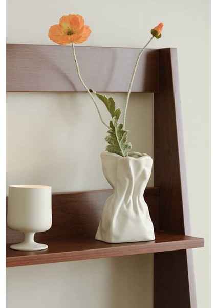 Dağınık Şekilli Dekoratif Beton Vazo | Beyaz fiyatları