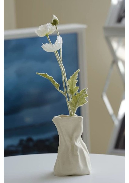 Dağınık Şekilli Dekoratif Beton Vazo | Beyaz fırsatları