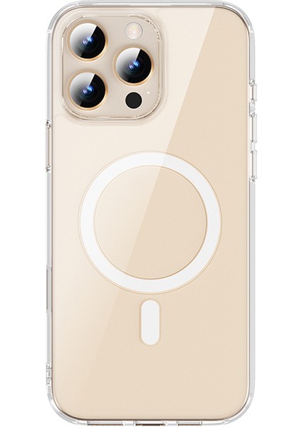 iPhone 16 Pro Uyumlu Kılıf Magsafe Şarj Özellikli Wiwu MCC-102 Magnetic Crystal Sert Pc Kapak Şeffaf modelleri