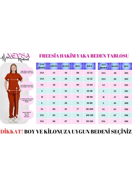 Freesia Hakim Yaka Mürdüm Uniforma (Likralı) 2xs - Takım - Hayır Isim Yazılmasın