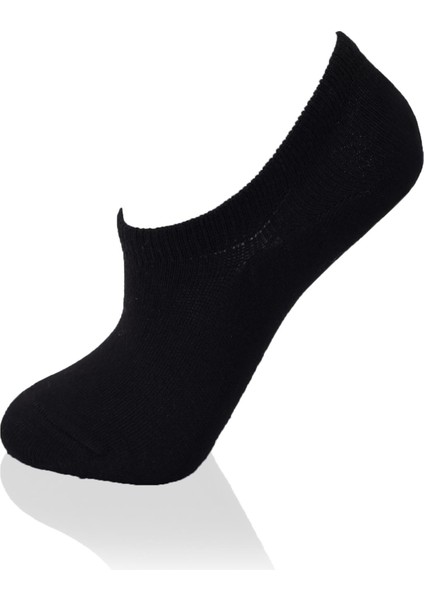 1108 Yuvarlak Lastik 3'Lü Sneaker Çorap Siyah