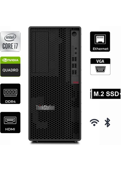 Thinkstation P348 30EQ0239TX-29 I7-11700 40 GB 512 GB SSD Quadro T400 W10 Pro Masaüstü Iş Istasyonu