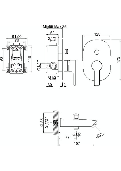 Premium Ankastre Banyo Bataryası fiyatları