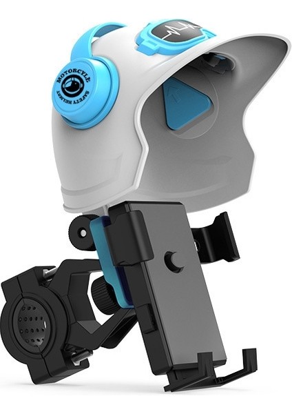 Motosiklet Telefon Braketi, Spec: Gidon Beyaz (Yurt Dışından)