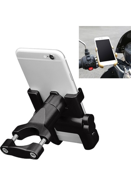 Motosiklet Gidon Alüminyum Alaşımlı Telefon Braketi (Yurt Dışından)