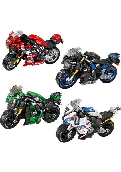 Küçük Pelet Yapı Taşları Çocuk Montajı Motosiklet Modeli (Yurt Dışından)