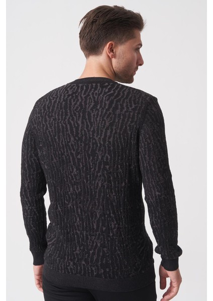 São Luís 2023630 Slim Fit Pamuklu Venezia Spor Yaka Triko Siyah Antrasit fırsatları