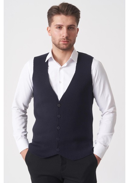 Campinas 202438 Slim Fit Pamuklu Yelek Triko Laci