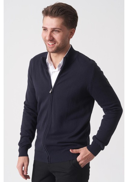 Fortaleza 1040 Slim Fit Tam Fermuarlı Pamuklu Triko Laci fiyatları