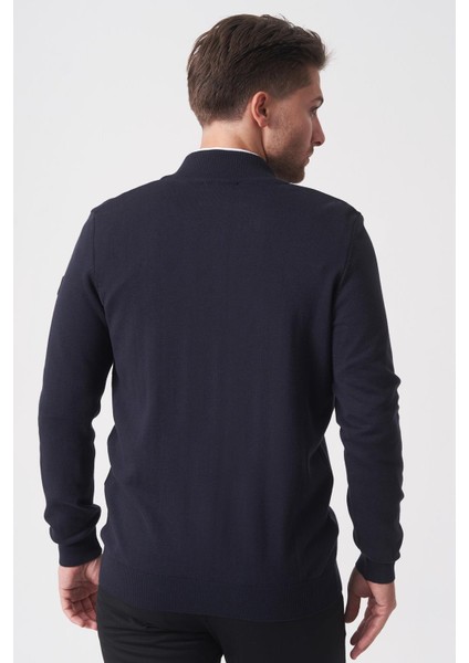 Fortaleza 1040 Slim Fit Tam Fermuarlı Pamuklu Triko Laci fırsatları