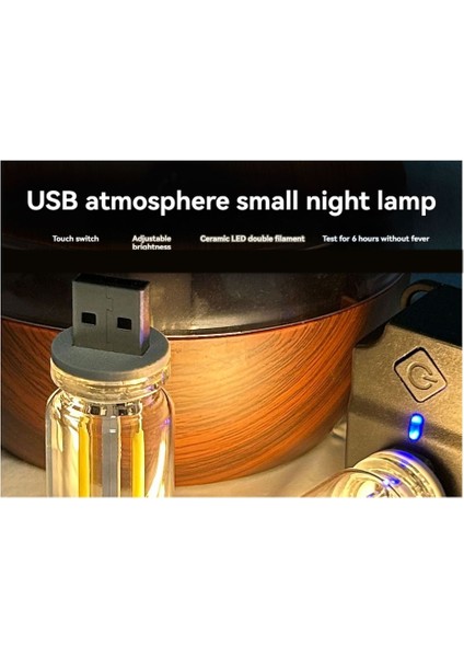 USB Araba Iç Mekan Atmosfer Işıkları Tak-Çalıştır Mini LED Ampul Lambaları Yatak Odası, Çocuk Odası, Araba, Yeşil Işık (Yurt Dışından)