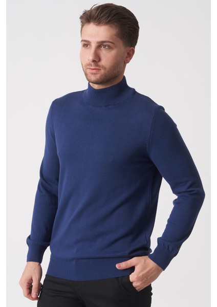 Salvador 1010 Basic Slim Fit Pamuklu Yarım Balıkçı Triko A.lacivert fiyatları