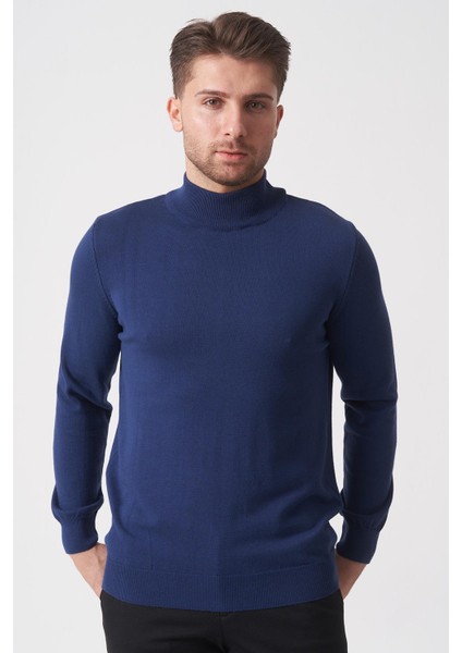 Salvador 1010 Basic Slim Fit Pamuklu Yarım Balıkçı Triko A.lacivert fırsatları