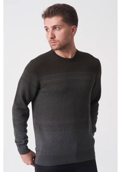 Manaus 3085 Slim Fit Pamuklu O Yaka Triko Gri modelleri