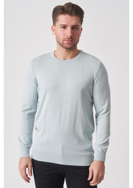 Rio De Janeiro WTRK1000 O Yaka Slim Fit Pamuklu Triko B.mavi