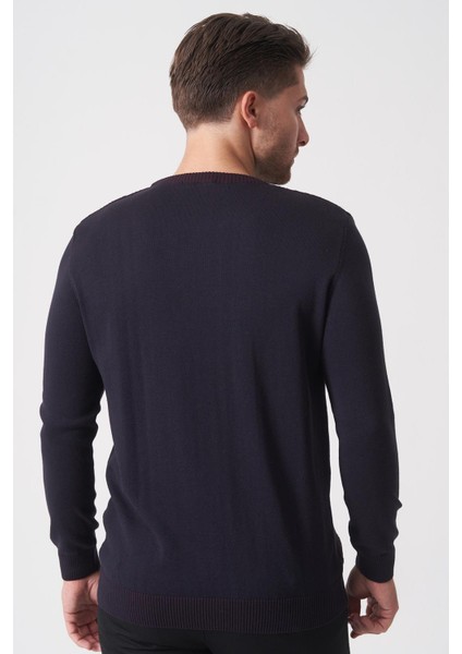 Guarulhos 2024-36 O Yaka Slim Fit Pamuklu Venezia Triko Laci Bordo fırsatları