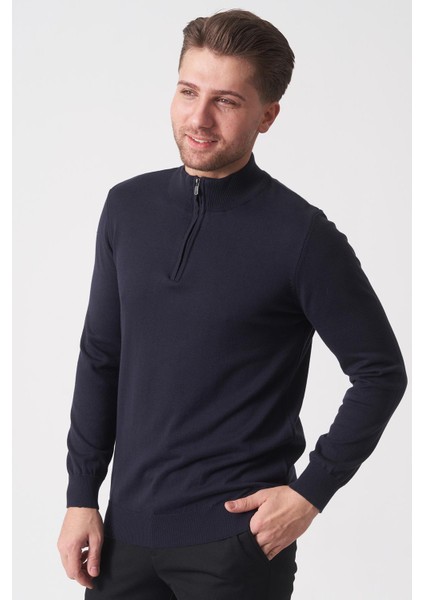 Brasília 1030 Slim Fit Basic Yarım Fermuarlı Triko Laci modelleri