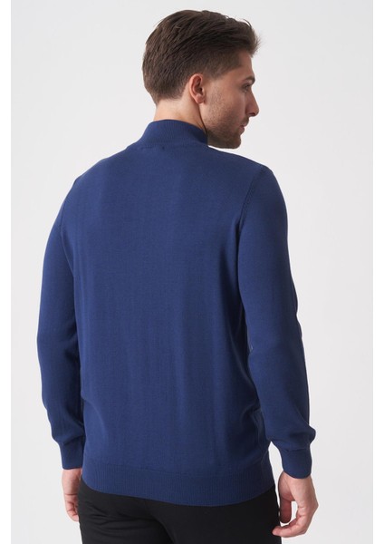 Salvador 1010 Basic Slim Fit Pamuklu Yarım Balıkçı Triko A.lacivert indirimleri