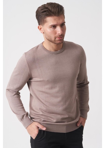 Rio De Janeiro WTRK1000 O Yaka Slim Fit Pamuklu Triko Taş Melanj fiyatları