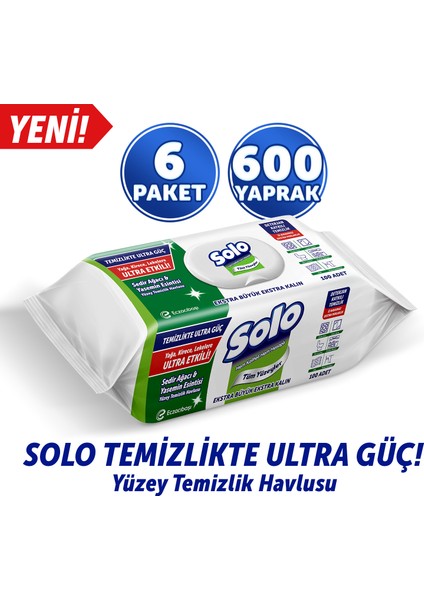 Temizlikte Ultra Güç Sedir Ağacı&Yasemin Esintisi Yüzey Temizlik Havlusu 6'lı 600 Yaprak