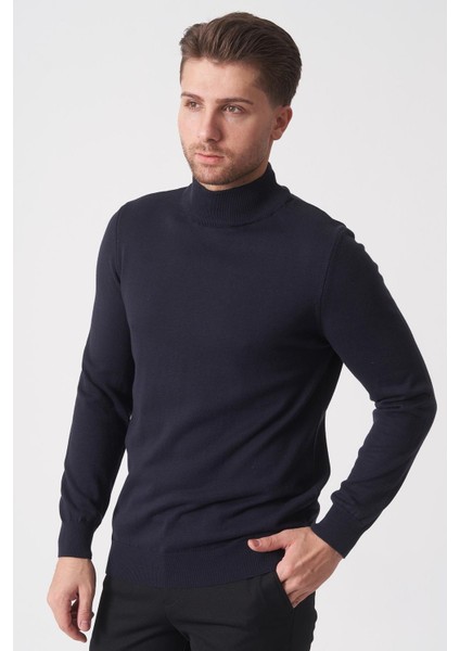Salvador 1010 Basic Slim Fit Pamuklu Yarım Balıkçı Triko Laci modelleri