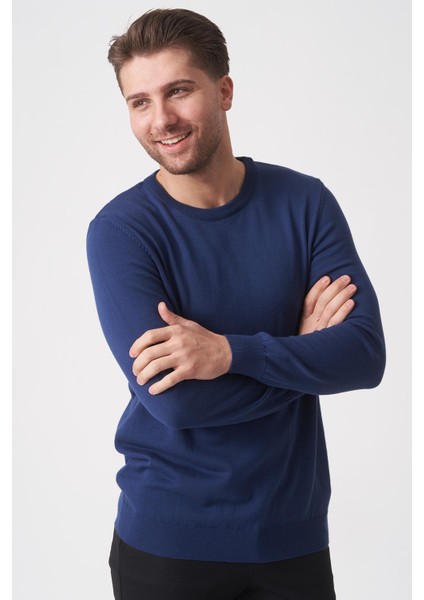 Rio De Janeiro WTRK1000 O Yaka Slim Fit Pamuklu Triko A.lacivert fırsatları