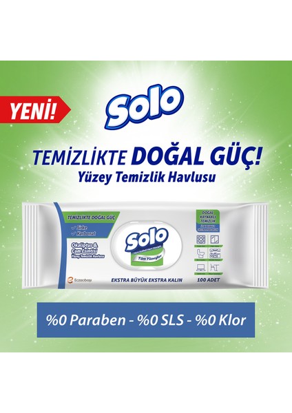 Temizlikte Doğal Güç Okaliptus&çam Esintisi Yüzey Temizlik Havlusu 4'lü 400 Yaprak