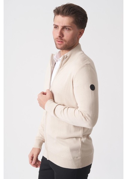 Fortaleza 1040 Slim Fit Tam Fermuarlı Pamuklu Triko Keten modelleri