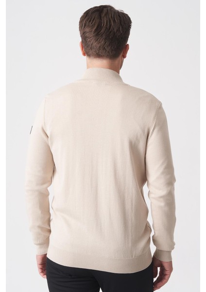 Fortaleza 1040 Slim Fit Tam Fermuarlı Pamuklu Triko Keten fırsatları