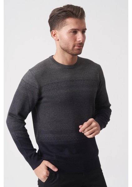 Manaus 3085 Slim Fit Pamuklu O Yaka Triko Lacivert modelleri