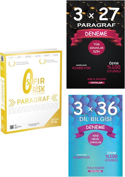 Paragraf Sıfır Risk – Anla Kazan Paragraf – Dil Bilgisi Denemeleri