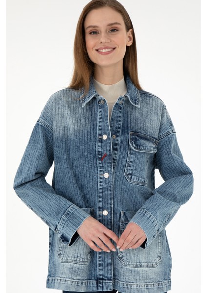 Kadın Açık Mavi Gömlek Jean 50291134-DN0021 modelleri