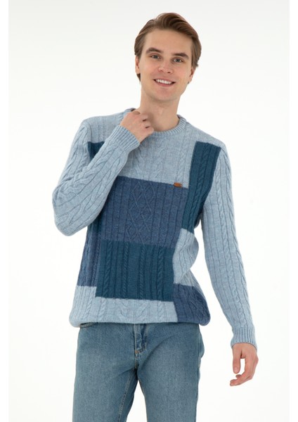 Erkek Açık Mavi Kazak /triko 50292678-VR003