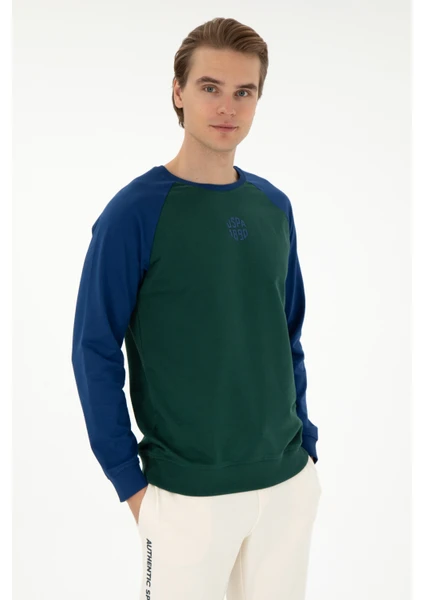 U.S. Polo Assn. Erkek Koyu Yeşil Sweatshirt 50293455-VR079