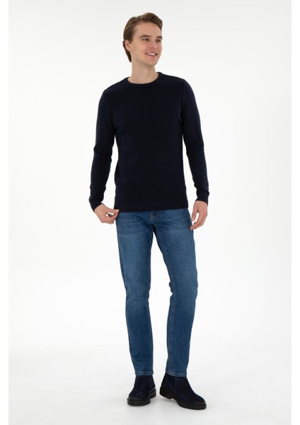 Erkek Lacivert Kazak /triko 50293089-VR033 fırsatları