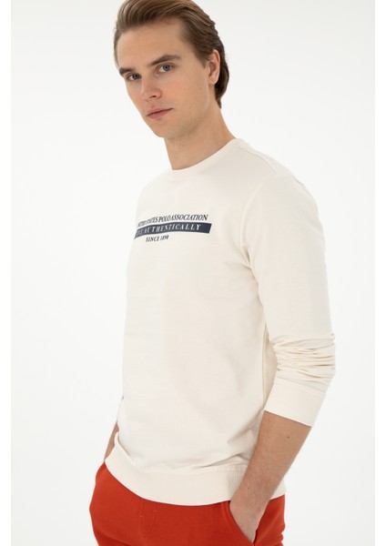 Erkek Krem Sweatshirt 50290260-VR071