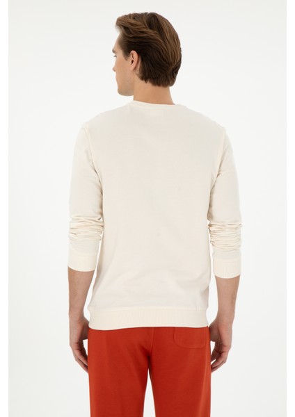 Erkek Krem Sweatshirt 50290260-VR071