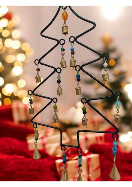 Metal Yılbaşı Ağacı Çan Yılbaşı Süs Parti Dekoru