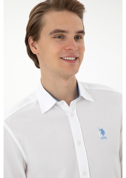 Erkek Beyaz Gömlek Desenli 50292303-VR013 fiyatları