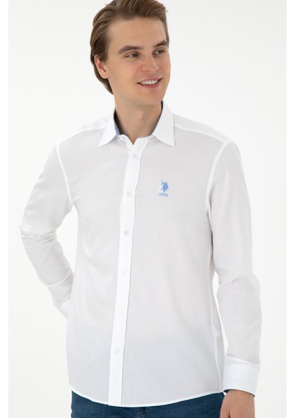 Erkek Beyaz Gömlek Desenli 50292303-VR013 modelleri