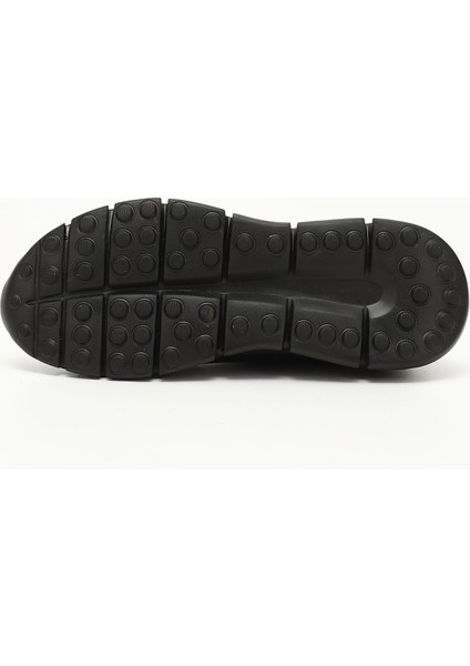 Erkek Siyah Bağcıklı Hakiki Deri Sneaker