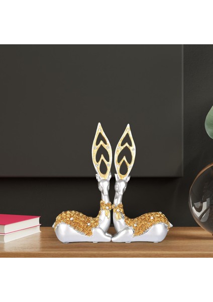 2 Heykeli Romantik Ev Dekorasyonu Için Küçük Argent Gold (Yurt Dışından) modelleri