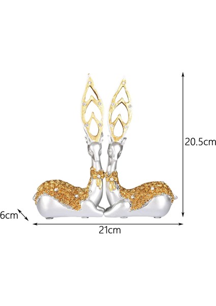 2 Heykeli Romantik Ev Dekorasyonu Için Küçük Argent Gold (Yurt Dışından) fırsatları